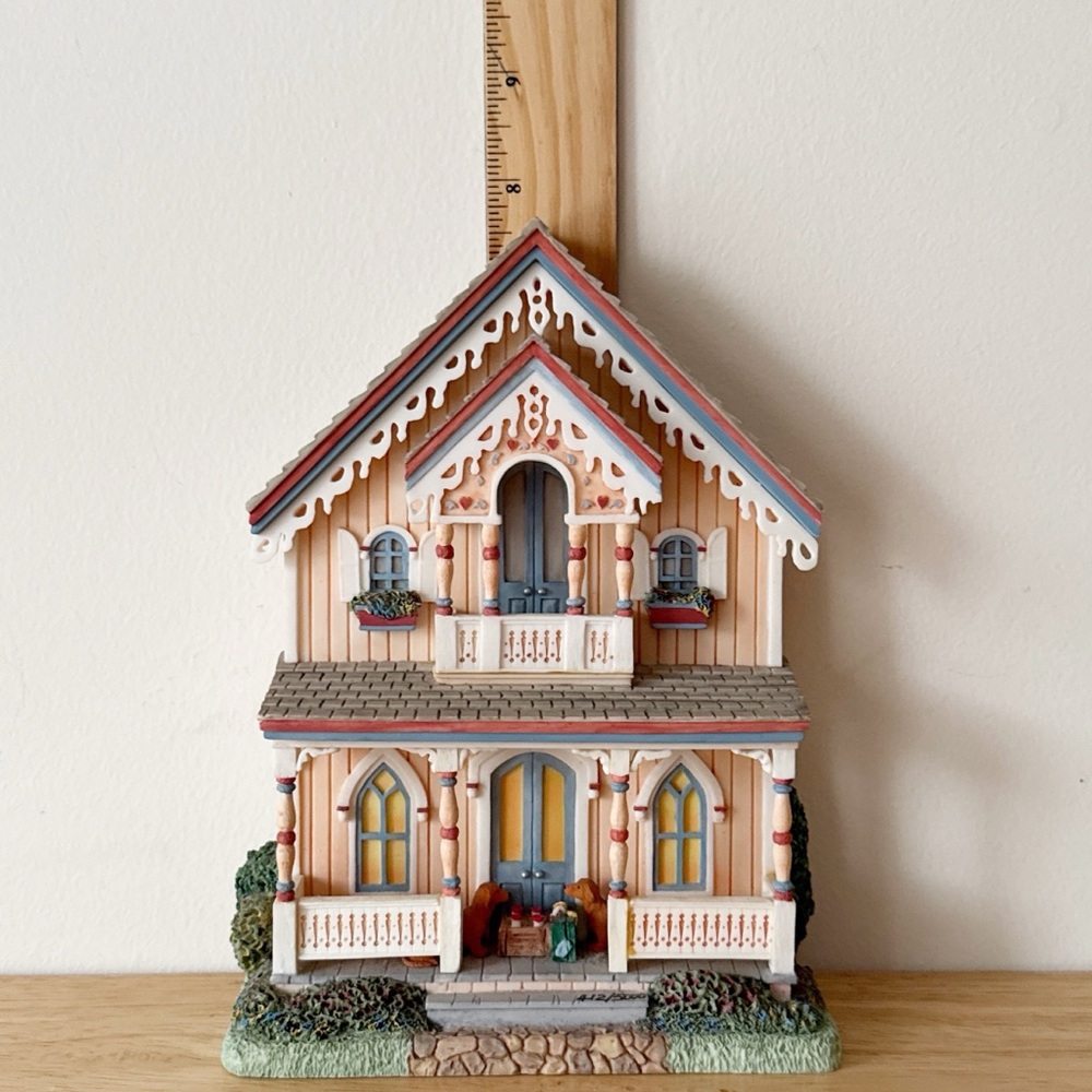 Brian Baker Martha’s Vineyard Cottage Wall Mantel Sculpture Hand Painted Vintage - Picture 11 of 16